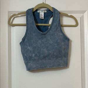 Lady Voxy Women's Ribbed Sports Bra in Blue